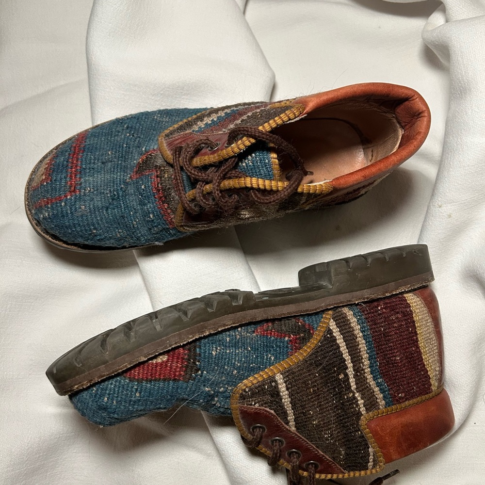 Cosmos Hand Woven Indian Print Ankle Boots for Women